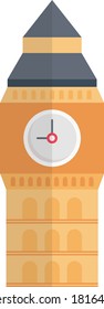 big ban vector flat color icon 