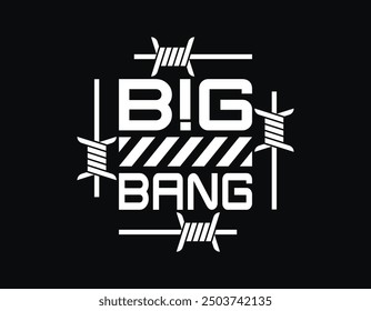 Big Bang concept t shirt design, urban streetwear design for t shirt poster hoodie, suitable for screen printing