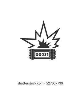 Big Bang Flash icon flat. Illustration isolated vector sign symbol