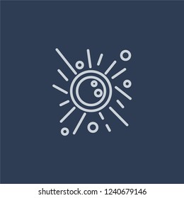 Big bang icon. Big bang linear design concept from Astronomy collection. Simple element vector illustration on dark blue background.