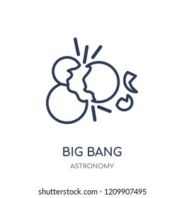 Big Bang Icon. Big Bang Linear Symbol Design From Astronomy Collection.