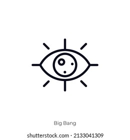 Big Bang Icon. Outline Style Icon Design Isolated On White Background