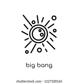 Big Bang Icon. Trendy Modern Flat Linear Vector Big Bang Icon On White Background From Thin Line Astronomy Collection, Outline Vector Illustration