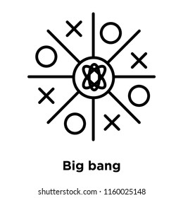 Big bang icon vector isolated on white background, Big bang transparent sign , sign and symbols in thin linear outline style