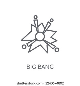 Big Bang Linear Icon. Modern Outline Big Bang Logo Concept On White Background From ASTRONOMY Collection. Suitable For Use On Web Apps, Mobile Apps And Print Media.