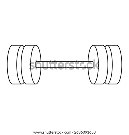 big barbell icon vector illustration