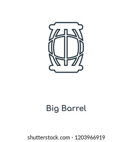 Big Barrel concept line icon. Linear Big Barrel concept outline symbol design. This simple element illustration can be used for web and mobile UI/UX.