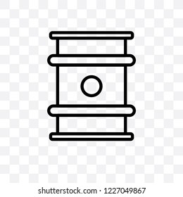 Big Barrel vector linear icon isolated on transparent background, Big Barrel transparency concept can be used for web and mobile