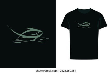 Big bass fish vector logo t shirt design
