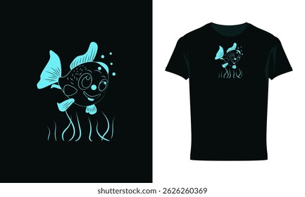 Big bass fish vector logo t shirt design