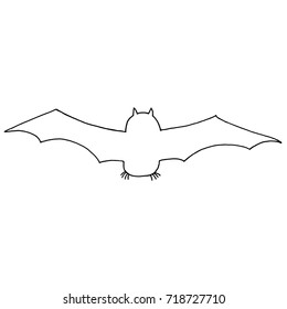 Big bat. Hand Drawn Halloween Set.