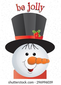 Big Be Jolly Snowman in Top Hat
