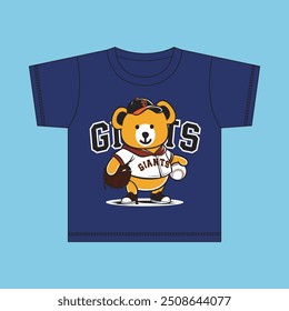 big bear design cartoon vector illustration for print