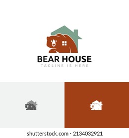 Big Bear House Realty Real Estate Residential Logo Template