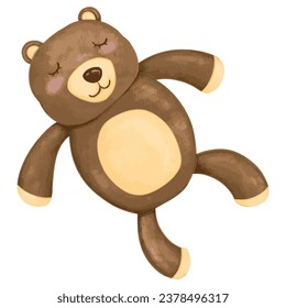 big bear sleep cute draw paint illustration vecter esign