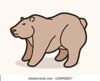 Big Bear Standing graphic vector.