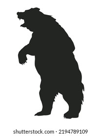 icono de la silueta salvaje del oso grande