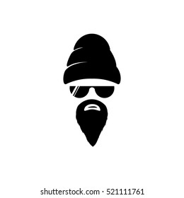 big beard  brother in hat and glasses