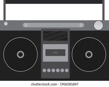 Big beatbox, illustration, vector on a white background.