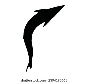 Gran esturión hermoso. Imagen vectorial.