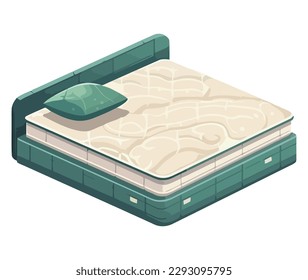 Big bed design over white
