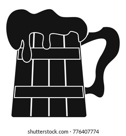 Big beer mug icon. Simple illustration of big beer mug vector icon for web
