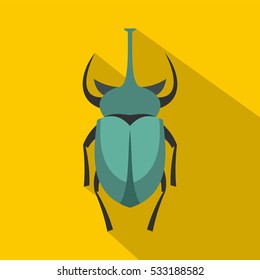 Big beetle icon. Flat illustration of big beetle vector icon for web