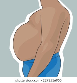 gran barriga, tamaño king, hombre