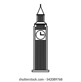 big ben building isolated icon vector illustration design