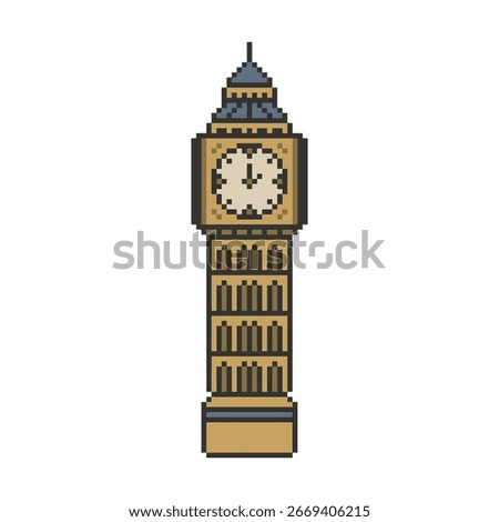 big ben clock pixel art