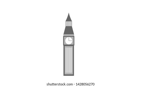 Big Ben Computerized Closup Vector Art 