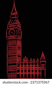 Big Ben. Experience the timeless elegance of London with our Big Ben illustration