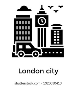 Big ben glyph icon design, london city 