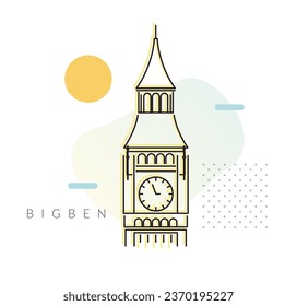  Big Ben - Great Clock of Westminster - Stock Illustration as EPS 10 File