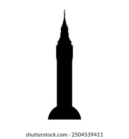 Big ben icon illustrated on background