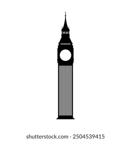 Big ben icon illustrated on background