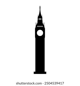 Big ben icon illustrated on background