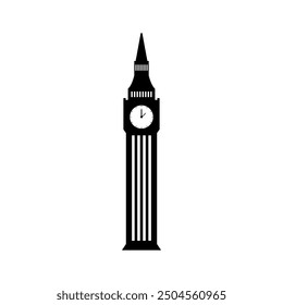 Big ben icon illustrated on background