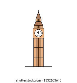 Big ben icon. isolated on white background