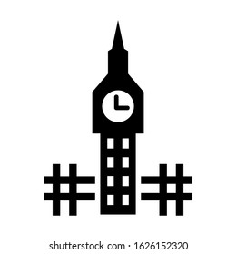 big ben icon or logo isolated sign symbol vector illustration - high quality black style vector icons
