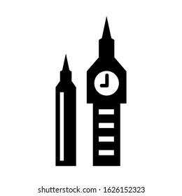 big ben icon or logo isolated sign symbol vector illustration - high quality black style vector icons
