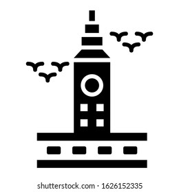 big ben icon or logo isolated sign symbol vector illustration - high quality black style vector icons
