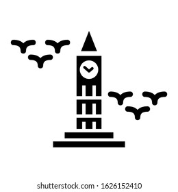 big ben icon or logo isolated sign symbol vector illustration - high quality black style vector icons

