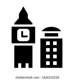 big ben icon or logo isolated sign symbol vector illustration - high quality black style vector icons
