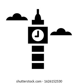 big ben icon or logo isolated sign symbol vector illustration - high quality black style vector icons
