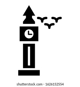 big ben icon or logo isolated sign symbol vector illustration - high quality black style vector icons
