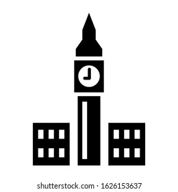 big ben icon or logo isolated sign symbol vector illustration - high quality black style vector icons
