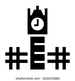 big ben icon or logo isolated sign symbol vector illustration - high quality black style vector icons
