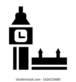 big ben icon or logo isolated sign symbol vector illustration - high quality black style vector icons
