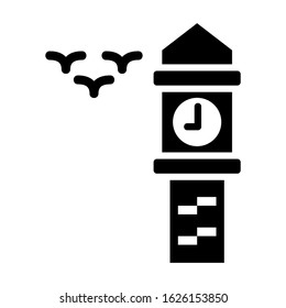 big ben icon or logo isolated sign symbol vector illustration - high quality black style vector icons
